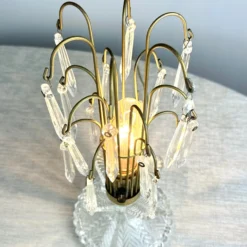 1930’s French Style Hollywood Regency Waterfall Crystal Prism Accent Table Lamp -chairish shop 1930s french style hollywood regency waterfall crystal prism accent table lamp 3614 scaled