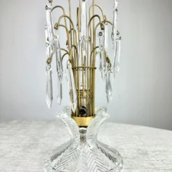 1930’s French Style Hollywood Regency Waterfall Crystal Prism Accent Table Lamp -chairish shop 1930s french style hollywood regency waterfall crystal prism accent table lamp 6168 scaled