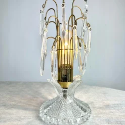 1930’s French Style Hollywood Regency Waterfall Crystal Prism Accent Table Lamp -chairish shop 1930s french style hollywood regency waterfall crystal prism accent table lamp 7688 scaled