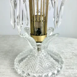 1930’s French Style Hollywood Regency Waterfall Crystal Prism Accent Table Lamp -chairish shop 1930s french style hollywood regency waterfall crystal prism accent table lamp 8867 scaled