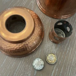 1930’s Hammered Copper Tobacco Rumidor From New York -chairish shop 1930s hammered copper tobacco rumidor from new york 0654 scaled