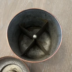 1930’s Hammered Copper Tobacco Rumidor From New York -chairish shop 1930s hammered copper tobacco rumidor from new york 2141 scaled