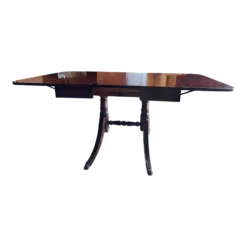 1930's Mahogany Drop Leaf Table With One Fold Out Leaf