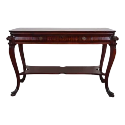 1930's Mahogany Lion Head Library Table