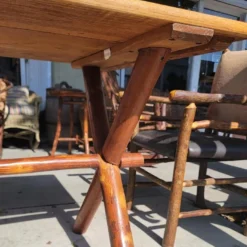 1930's Old Hickory Sawbuck Table -chairish shop 1930s old hickory sawbuck table 5416