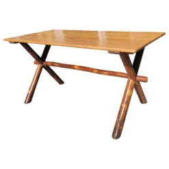 1930's Old Hickory Sawbuck Table -chairish shop 1930s old hickory sawbuck table 8177