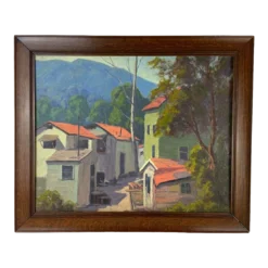 1930's Scenic Oil On Canvas - Framed Painting