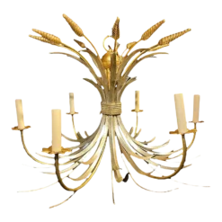 1930’s Silver And Gilt Metal Chandelier