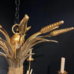 1930’s Silver And Gilt Metal Chandelier -chairish shop 1930s silver and gilt metal chandelier 4693