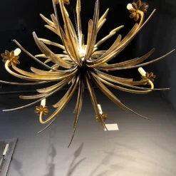1930’s Silver And Gilt Metal Chandelier -chairish shop 1930s silver and gilt metal chandelier 6029