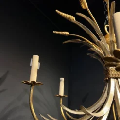 1930’s Silver And Gilt Metal Chandelier -chairish shop 1930s silver and gilt metal chandelier 8143