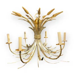 1930’s Silver And Gilt Metal Chandelier -chairish shop 1930s silver and gilt metal chandelier 8706