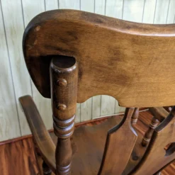 1940 Solid Maple Rocking Chair By S. Bent & Bros. -chairish shop 1940 solid maple rocking chair by s bent and bros 0941 scaled