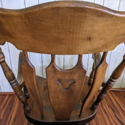 1940 Solid Maple Rocking Chair By S. Bent & Bros. -chairish shop 1940 solid maple rocking chair by s bent and bros 6931 scaled