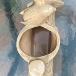 1940’s Americana Brush McCoy “Love Birds” Ivory Ceramic Planter -chairish shop 1940s americana brush mccoy love birds ivory ceramic planter 5842