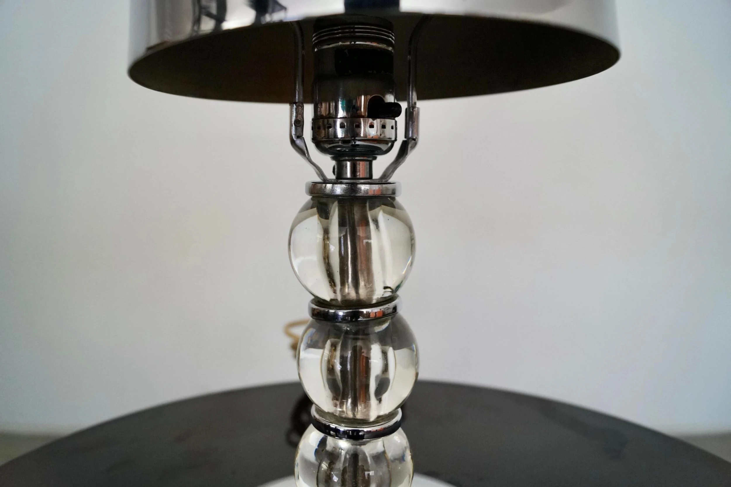 1940's Art Deco Chrome Mushroom Table Lamp 8 1940's Art Deco Chrome Mushroom Table Lamp - Image 8