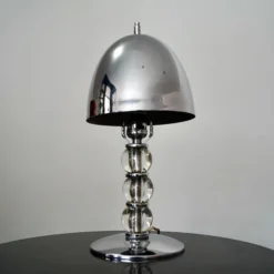1940's Art Deco Chrome Mushroom Table Lamp 14 1940's Art Deco Chrome Mushroom Table Lamp -chairish shop 1940s art deco chrome mushroom table lamp 5236 scaled