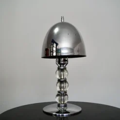 1940's Art Deco Chrome Mushroom Table Lamp 13 1940's Art Deco Chrome Mushroom Table Lamp -chairish shop 1940s art deco chrome mushroom table lamp 9296 scaled