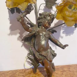 1940's Baroque Style Blindfolded Cupid Sconce/Wall Lamp 12 1940's Baroque Style Blindfolded Cupid Sconce/Wall Lamp -chairish shop 1940s baroque style blindfolded cupid sconcewall lamp 5328