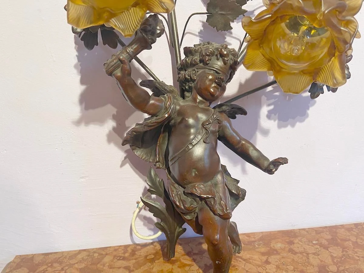 1940's Baroque Style Blindfolded Cupid Sconce/Wall Lamp 5 1940's Baroque Style Blindfolded Cupid Sconce/Wall Lamp - Image 5