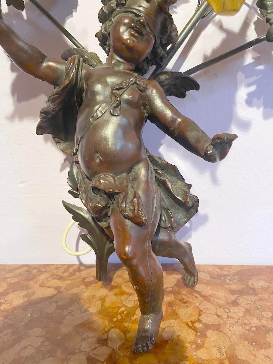 1940's Baroque Style Blindfolded Cupid Sconce/Wall Lamp 4 1940's Baroque Style Blindfolded Cupid Sconce/Wall Lamp - Image 4
