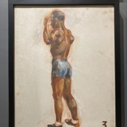 1940’s "Boxer Series" Realist Figurative Oil Painting On Canvas, Framed - Set Of 4 16 1940’s "Boxer Series" Realist Figurative Oil Painting On Canvas, Framed - Set Of 4 -chairish shop 1940s boxer series realist figurative oil painting on canvas framed set of 4 1228 scaled