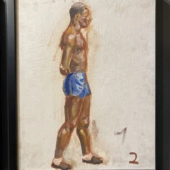 1940’s "Boxer Series" Realist Figurative Oil Painting On Canvas, Framed - Set Of 4 15 1940’s "Boxer Series" Realist Figurative Oil Painting On Canvas, Framed - Set Of 4 -chairish shop 1940s boxer series realist figurative oil painting on canvas framed set of 4 2300 scaled