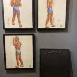 1940’s "Boxer Series" Realist Figurative Oil Painting On Canvas, Framed - Set Of 4 13 1940’s "Boxer Series" Realist Figurative Oil Painting On Canvas, Framed - Set Of 4 -chairish shop 1940s boxer series realist figurative oil painting on canvas framed set of 4 2519 scaled