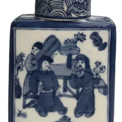 1940’s Chinese Export Chinoiserie Porcelain Tea Caddy -chairish shop 1940s chinese export chinoiserie porcelain tea caddy 8705