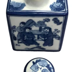 1940’s Chinese Export Chinoiserie Porcelain Tea Caddy -chairish shop 1940s chinese export chinoiserie porcelain tea caddy 8997