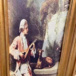 1940's French Louis Xvi Screen / Room Divider With Scenery On Silk With Cotton Fabric -chairish shop 1940s french louis xvi screen room divider with scenery on silk with cotton fabric 3978