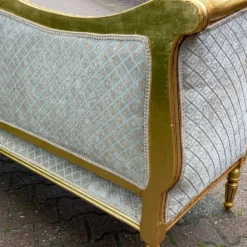 1940's French Louis Xvi Sofa Set In Gold Beech And Damask-3 Pieces -chairish shop 1940s french louis xvi sofa set in gold beech and damask 3 pieces 1856