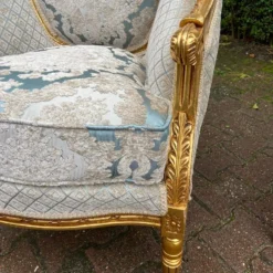 1940's French Louis Xvi Sofa Set In Gold Beech And Damask-3 Pieces -chairish shop 1940s french louis xvi sofa set in gold beech and damask 3 pieces 2762