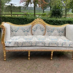 1940's French Louis Xvi Sofa Set In Gold Beech And Damask-3 Pieces -chairish shop 1940s french louis xvi sofa set in gold beech and damask 3 pieces 9329