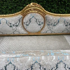 1940's French Louis Xvi Sofa Set In Gold Beech And Damask-5 Pieces -chairish shop 1940s french louis xvi sofa set in gold beech and damask 5 pieces 5181