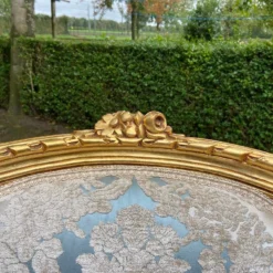 1940's French Louis Xvi Sofa Set In Gold Beech And Damask-5 Pieces -chairish shop 1940s french louis xvi sofa set in gold beech and damask 5 pieces 8710