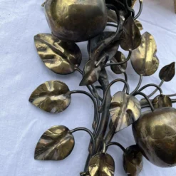 1940's French Regency Bronze Apple Tree Branch Sculpture/ Wall Sconce By Maison Jansen -chairish shop 1940s french regency bronze apple tree branch sculpture wall sconce by maison jansen 2771