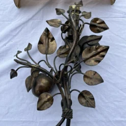 1940's French Regency Bronze Apple Tree Branch Sculpture/ Wall Sconce By Maison Jansen -chairish shop 1940s french regency bronze apple tree branch sculpture wall sconce by maison jansen 4692
