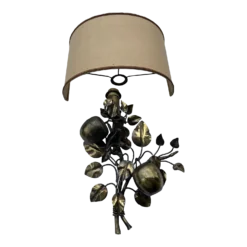 1940's French Regency Bronze Apple Tree Branch Sculpture/ Wall Sconce By Maison Jansen
