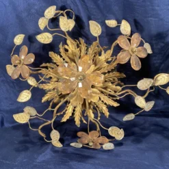 1940's French Regency Crystal Floral 5 Light Wall Sconces Style Maison Bagues A - Pair -chairish shop 1940s french regency crystal floral 5 light wall sconces style maison bagues a pair 7299