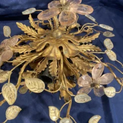 1940's French Regency Crystal Floral 5 Light Wall Sconces Style Maison Bagues A - Pair -chairish shop 1940s french regency crystal floral 5 light wall sconces style maison bagues a pair 9073