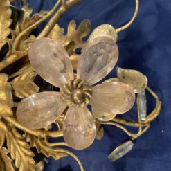 1940's French Regency Crystal Floral 5 Light Wall Sconces Style Maison Bagues A - Pair -chairish shop 1940s french regency crystal floral 5 light wall sconces style maison bagues a pair 9131