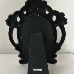 1940's Gold Cast Iron Oval Picture Frame -chairish shop 1940s gold cast iron oval picture frame 1126 scaled