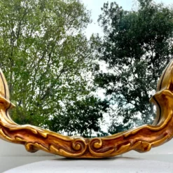 1940's Hollywood Regency Gilt Gold Mirror -chairish shop 1940s hollywood regency gilt gold mirror 3326 scaled