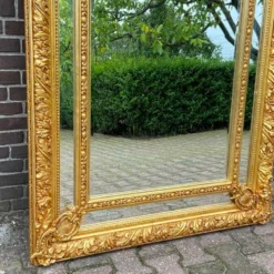 1940's Italian Baroque/Rococo Floor/ Wall Mirror With Painting -chairish shop 1940s italian baroquerococo floor wall mirror with painting 0281
