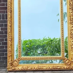 1940's Italian Baroque/Rococo Floor/ Wall Mirror With Painting -chairish shop 1940s italian baroquerococo floor wall mirror with painting 9032