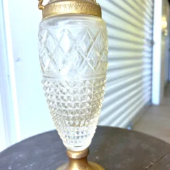 1940’s Italian Figural Brass And Glass Vase -chairish shop 1940s italian figural brass and glass vase 5459 scaled