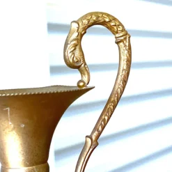 1940’s Italian Figural Brass And Glass Vase -chairish shop 1940s italian figural brass and glass vase 8692 scaled