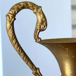 1940’s Italian Figural Brass And Glass Vase -chairish shop 1940s italian figural brass and glass vase 9183 scaled