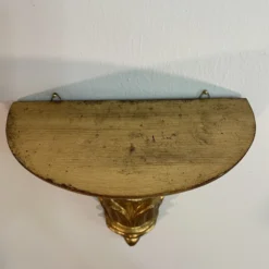 1940’s Italian Hand Carved Giltwood Wall Shelf Brackets - A Pair -chairish shop 1940s italian hand carved giltwood wall shelf brackets a pair 2607 scaled